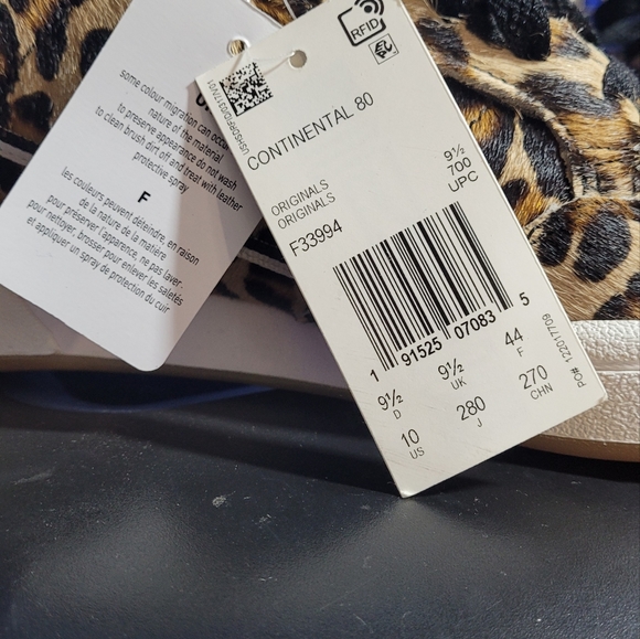 Adidas Originals Continental 80 Leopard Print Men's Size 10 - Picture 6 of 7